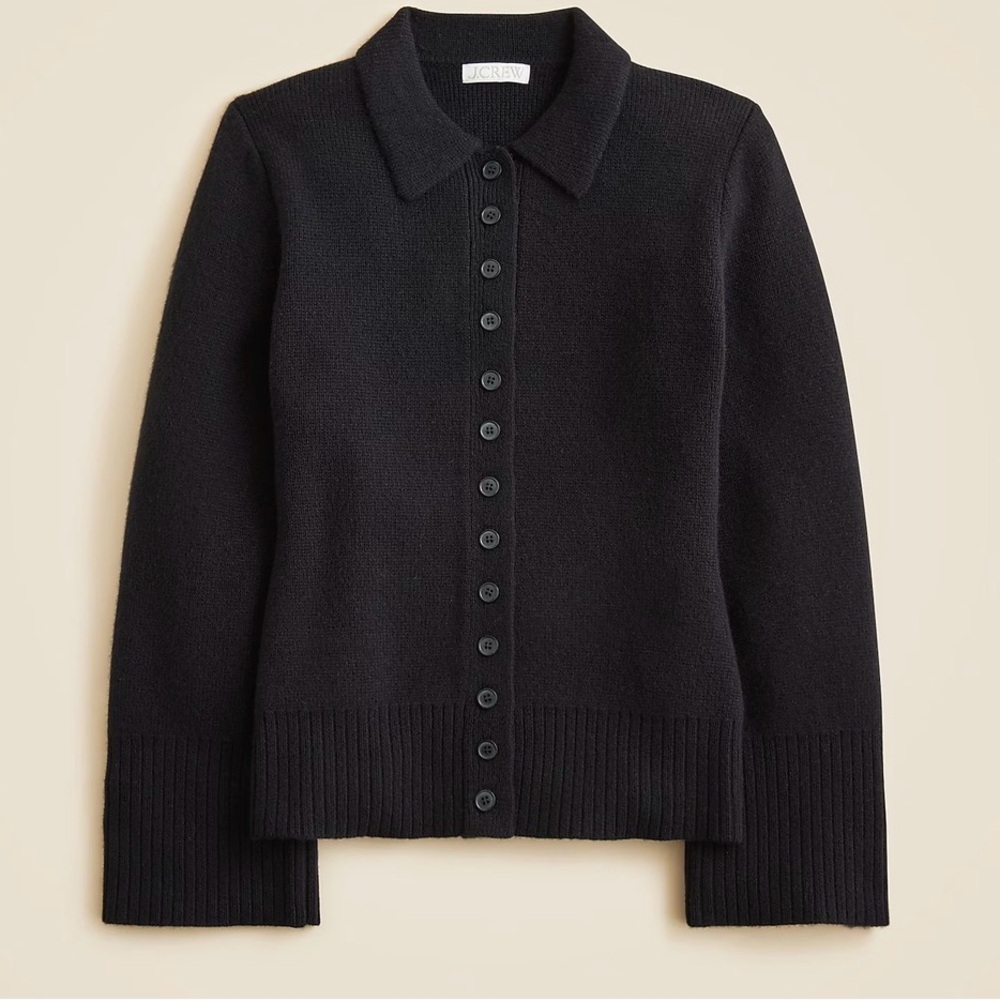J. Crew Milano-stitch cinched-waist cardigan USL NWT - Picture 2 of 5